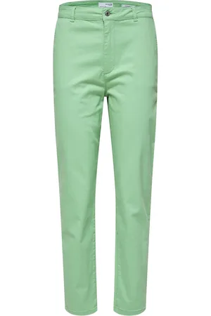 SELECTED Slfmarina Hw Chino Pants W Green
