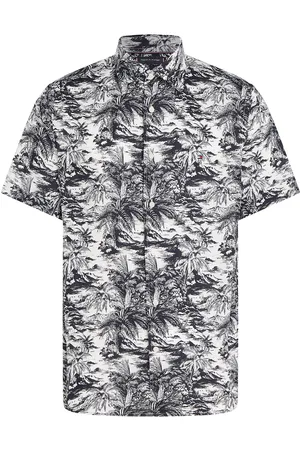 Tommy Hilfiger Linen Vacation Prt Ss Rf Shirt Black