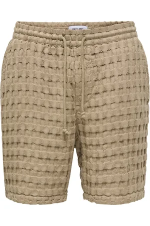 Only & Sons Onstel Braddock Waffle Shorts Brown