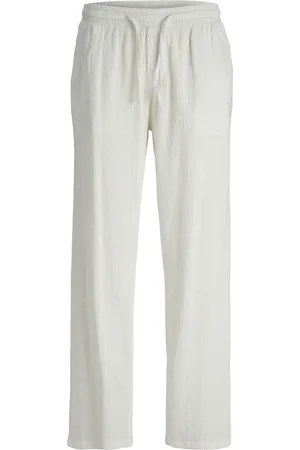 JACK & JONES Jpstbill Jjwide Crinkle Jogger Pant White Jack & J S