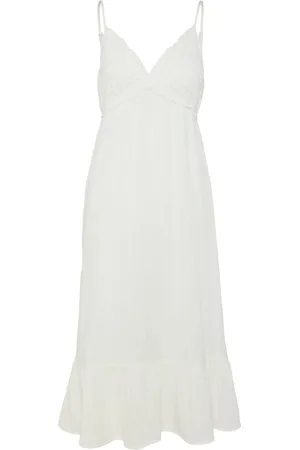 Pieces® Pclatina Strap Dress Wvn Bc White