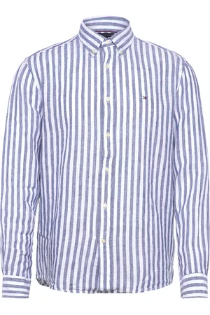 Tommy Hilfiger Linen Essential Stripe Rf Shirt Blue