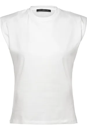 French Connection Rallie Shoulder Pad Tank White