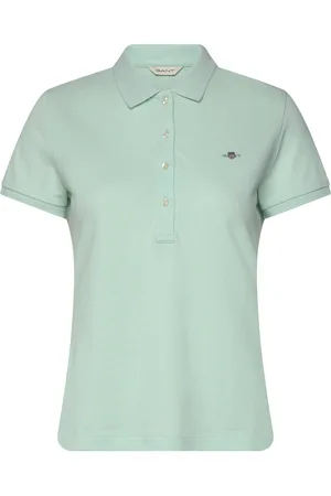 GANT Slim Sheild Cap Sleeve Pique Polo Green