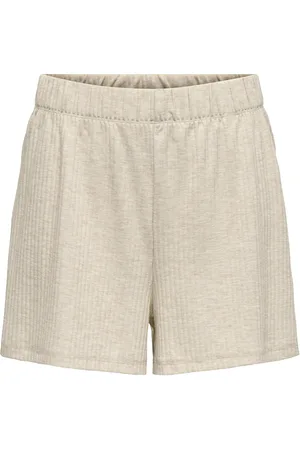 ONLY Onpseren Hw Rib Loose Shorts Cream
