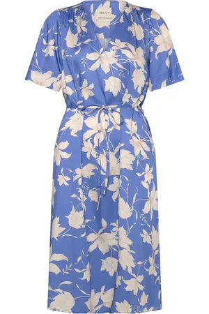 GANT Rel Floral Print Ss Dress Blue