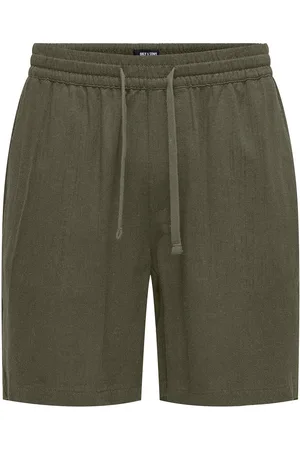Only & Sons Onstel Visc Lin Shorts 0075 Cs Green
