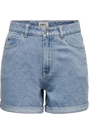 ONLY Onlvega Hw Mom Dnm Shorts Noos Blue