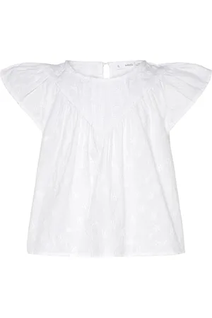 MANGO Embroidered Cotton Blouse