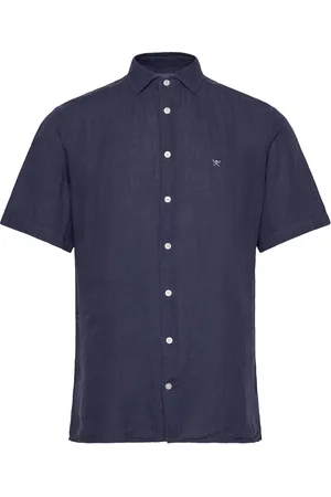 Hackett Gmd Linen Ss Navy