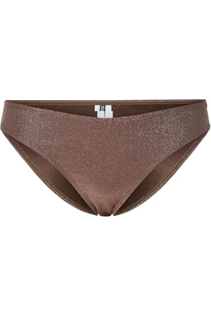 Pieces® Pclaomi Lurex Bikini Brief Bc Brown
