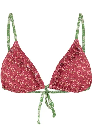 Beck Söndergaard Bloflora Bella Frill Bikini Top Red