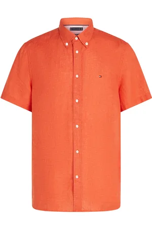 Tommy Hilfiger Pigment Dyed Linen Rf Shirt S/S Orange