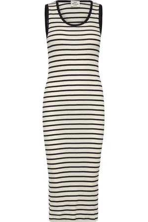 Mads Norgaard 2X2 Cotton Stripe Ama Dress Black