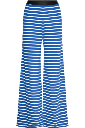 Mads Norgaard 2X2 Cotton Stripe Velon Pants Blue