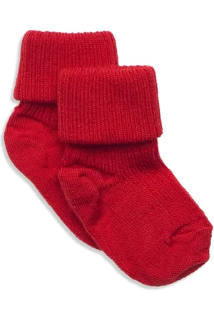 mp Denmark Wool Rib Baby Socks Red