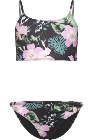 Roxy Shadow Floral Crop Tank Set Pink
