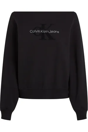 Calvin Klein Chenille Monologo Crewneck Black