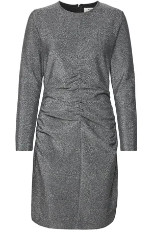 Mads Norgaard Glitter Stretch Dion Dress Grey