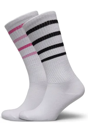Monki 2-Pack Ribbed Knee Socks White