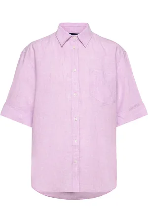 GANT Rel Ss Linen Chambray Shirt Purple