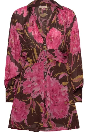 by Ti Mo Georgette Rouching Dress Patterned