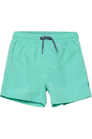 MANGO Cord Plain Swimming Trunks Blue