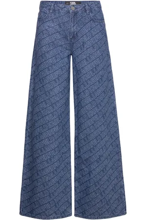 Karl Lagerfeld Kl Punched Denim Pants Blue