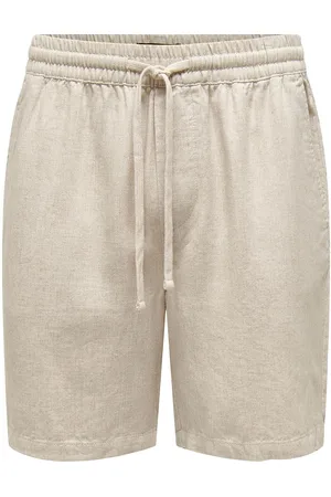 Only & Sons Onstel Visc Lin Shorts 0075 Cs Cream