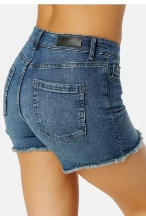 ONLY Blush Raw Denim Shorts XS