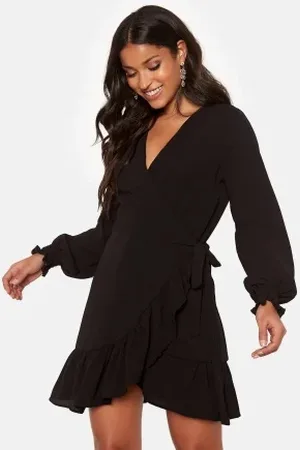 John Zack Frilly Wrap Mini Dress XS (UK8)