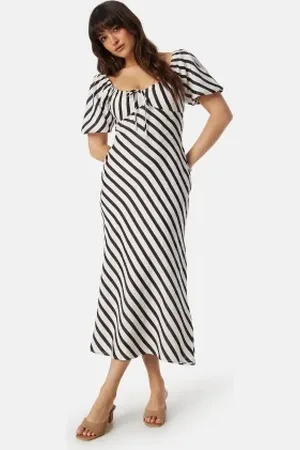 Forever New Stripe Midi Dress 40