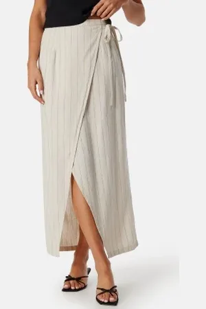 VERO MODA Vmmindy High Waist long wrap linen skirt 38