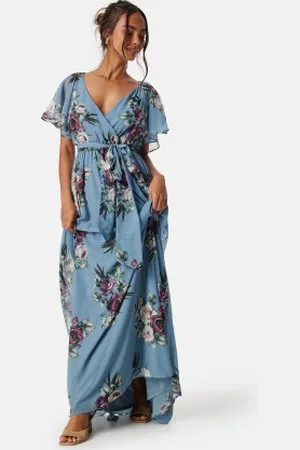 Goddiva Flutter Floral Maxi Dress XS (UK8)