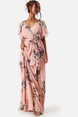 Goddiva Flutter Floral Maxi Dress L (UK14)