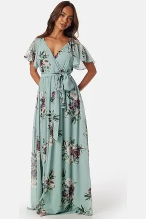 Goddiva Flutter Floral Maxi Dress XXS (UK6)