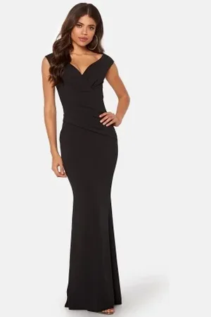 Goddiva Bardot Pleat Maxi Dress XL (UK16)