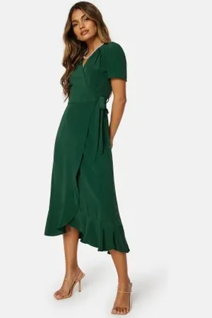 John Zack Short Sleeve Wrap Dress Green XXL (UK18)