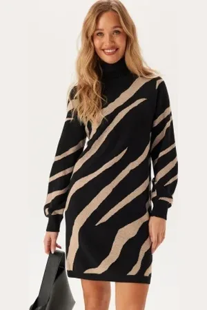 Object Ray L/S Knit Rollneck Dress S