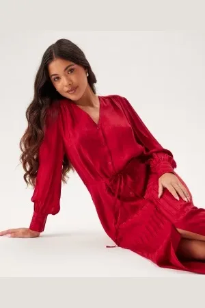 GANT Relaxed Satin Stripe Shirt Dress 40