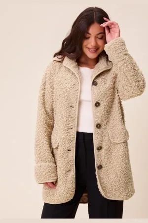 Happy Holly High Neck Bouclé Jacket 44/46