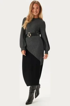 Object Objditte Re L/S KNIT MIDI DRES XS