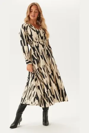 ONLY Onlmila Life L/S V-Neck Midi Dress XS