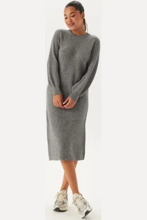 Object Objditte Re L/S KNIT MIDI DRES XS