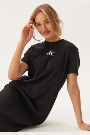 Calvin Klein Monologo Long Rib Tee Dress XS