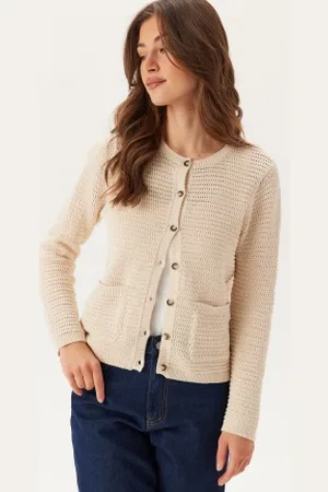 SELECTED Slfvinna Ls Structure Knit Car XS