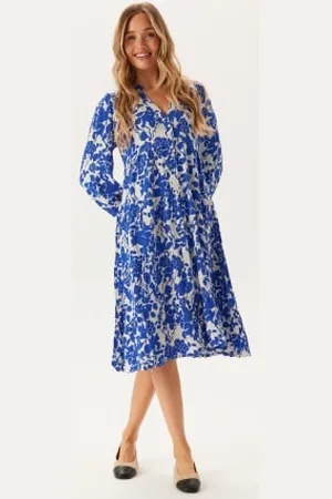 ONLY Onlmilana 7/8 DRESS Surf The Web Aop:white Flower XS
