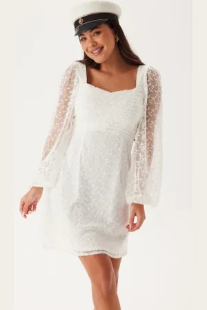 BUBBLEROOM Ruched L/S Short Dress 34