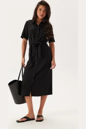 ONLY Onlcaro S/S LINEN BL BELT DRES XS