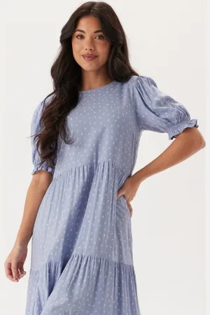 Happy Holly Puff Sleeve Viscose Midi Dress 32/34